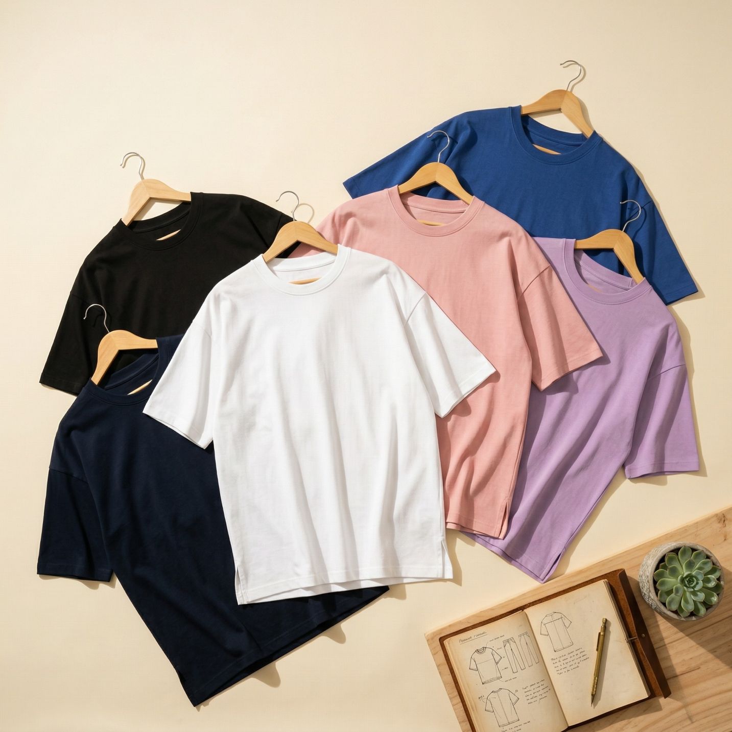 Pure Cotton Oversized Roundneck T-shirt (180 GSM)