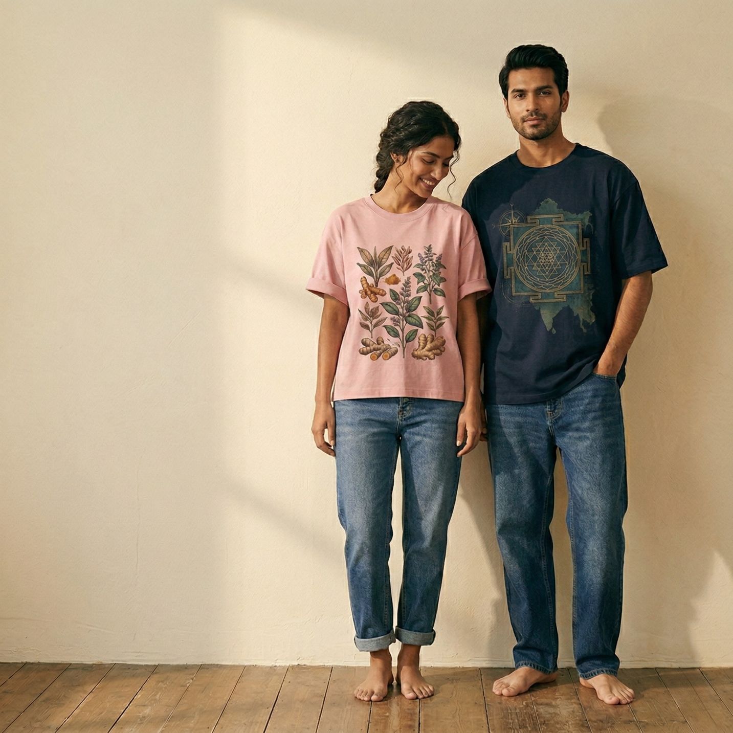 Pure Cotton Oversized Roundneck T-shirt (180 GSM)