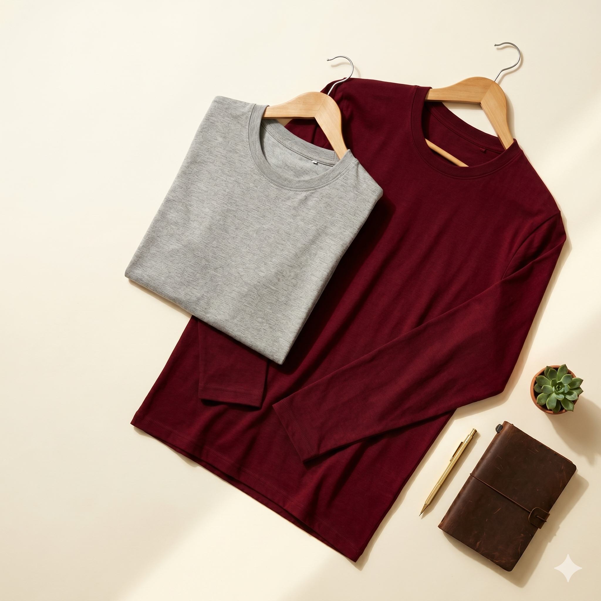 Pure Cotton Long Sleeve T-Shirt