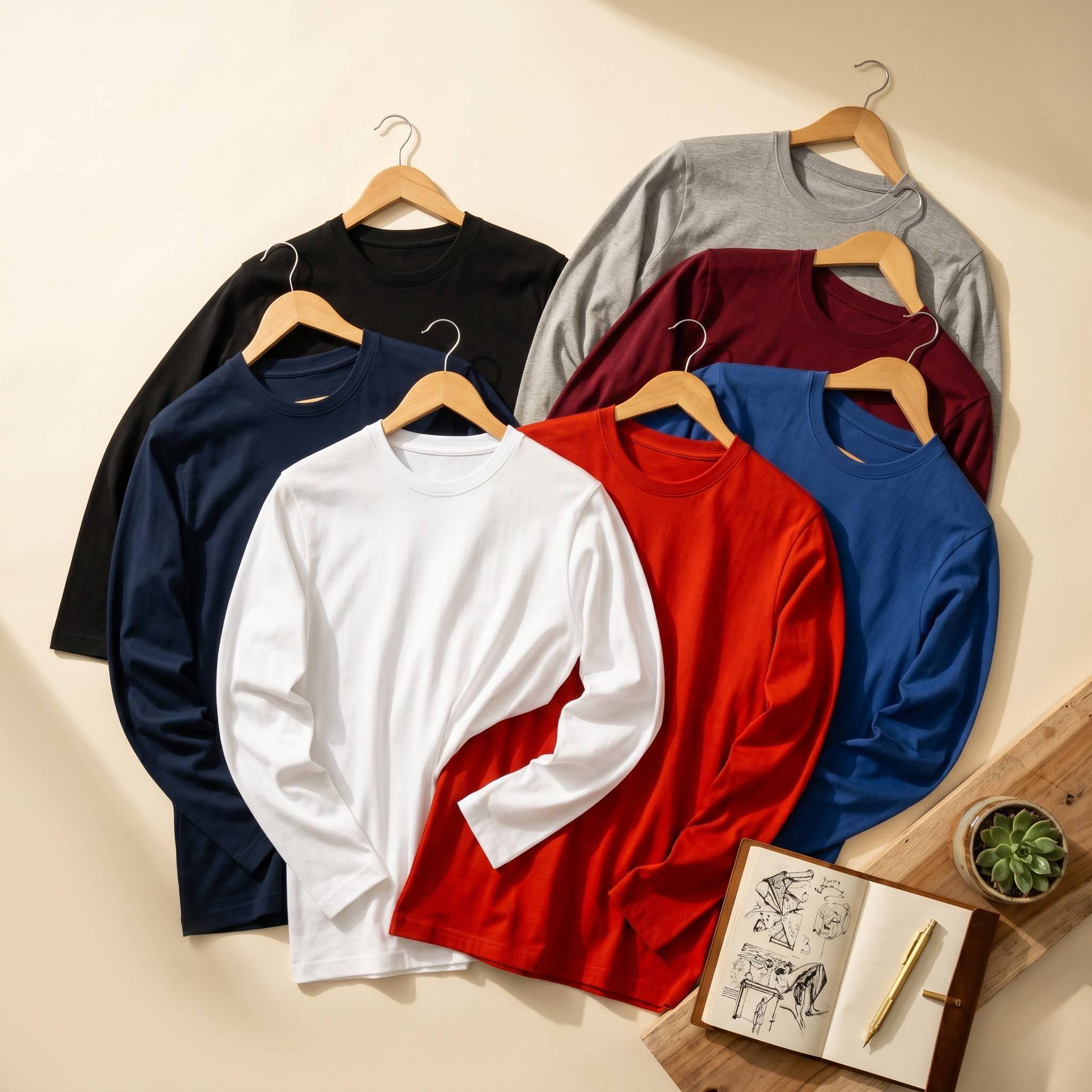 Pure Cotton Long Sleeve T-Shirt