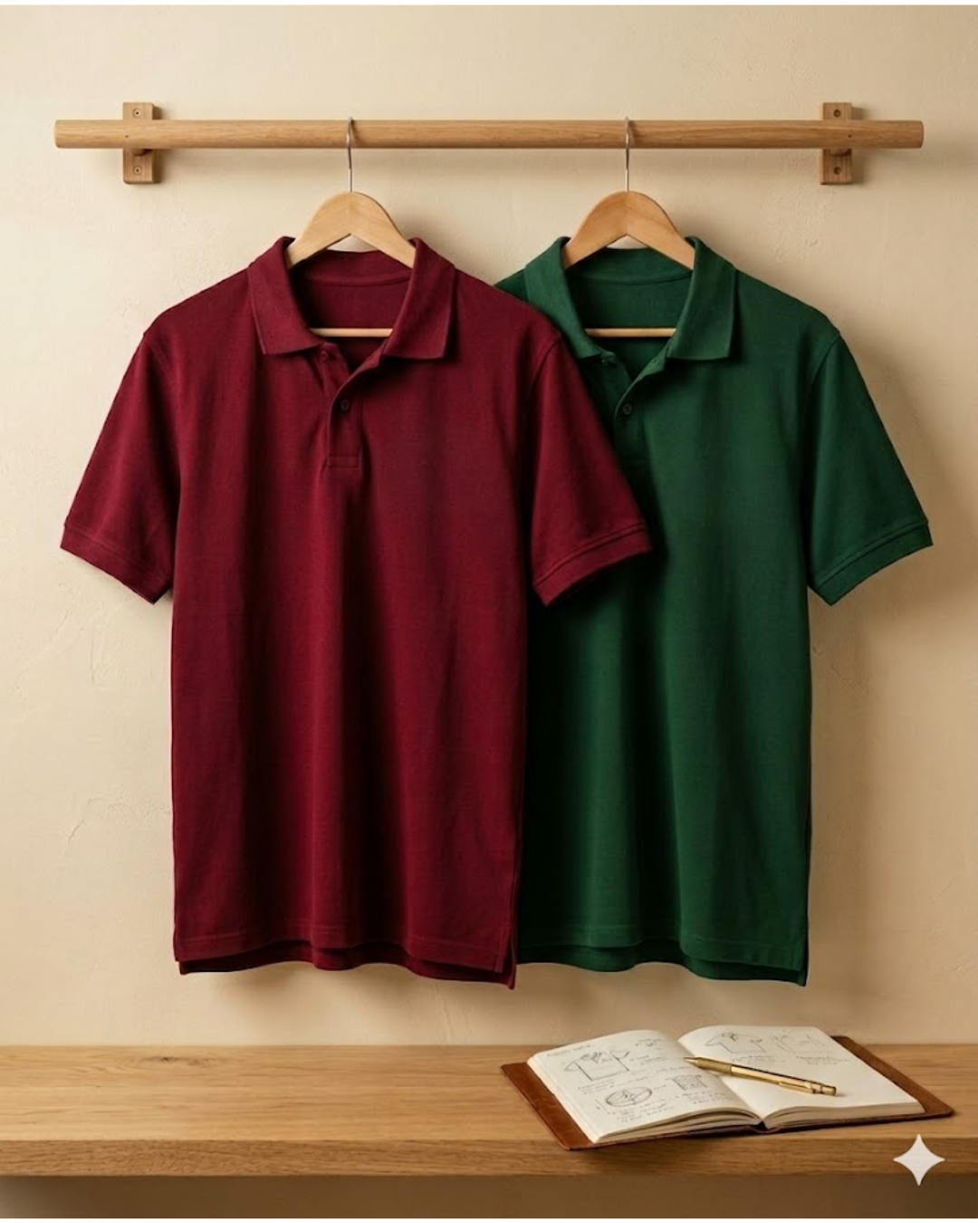 Pure Cotton Collared T-Shirt