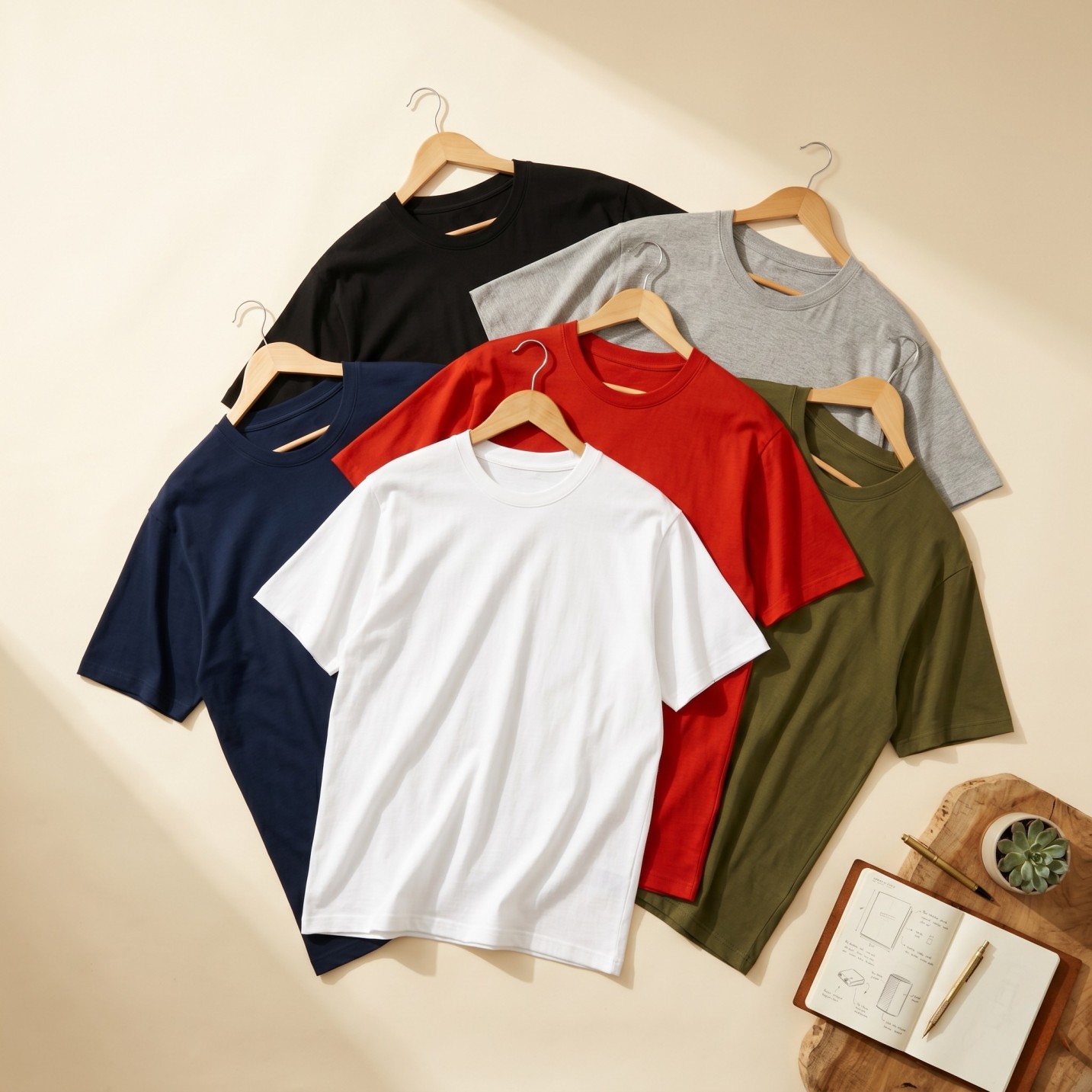 Pure Cotton Plus-Sized Roundneck T-shirts