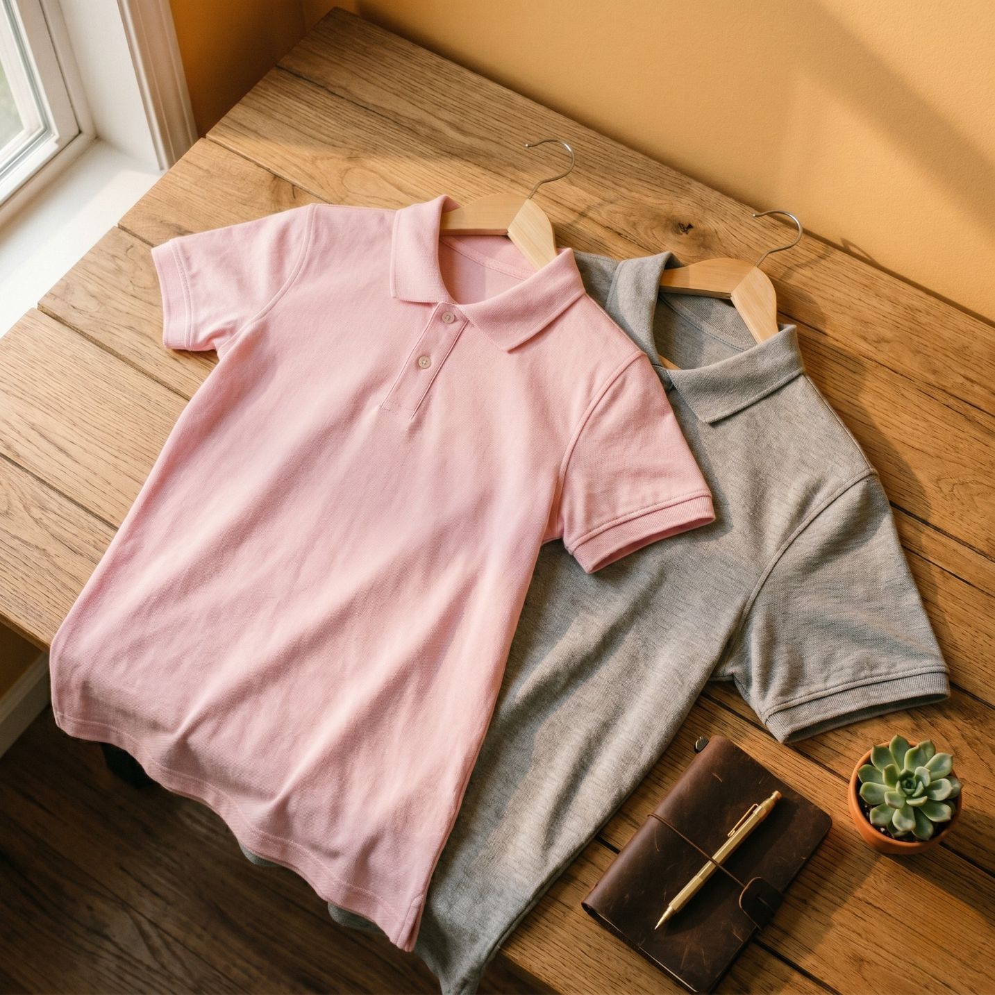Pure Cotton Collared T-Shirt