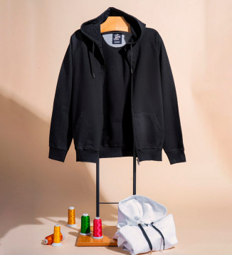 Pure Cotton Hoodie With Zip
