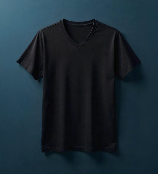 Pure Cotton V Neck T-Shirt
