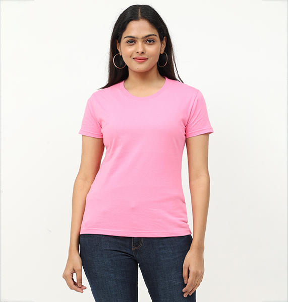 Women's Pure Cotton Round Neck T-shirt