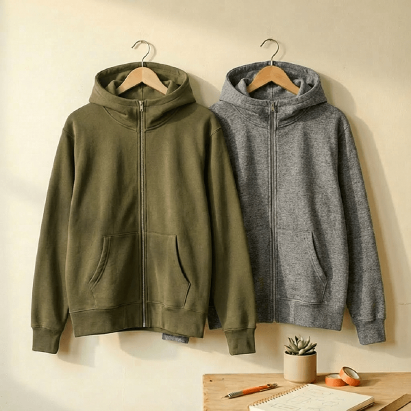High Neck Zipper Hoodie