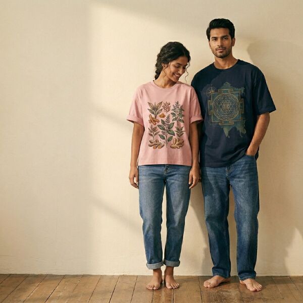 Pure Cotton Oversized Roundneck T-shirt (180 GSM)