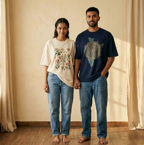 Pure Cotton Oversized Roundneck T-shirt (220 GSM)