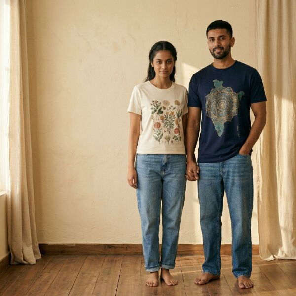 Pure Cotton Round Neck T-Shirt (180 GSM)