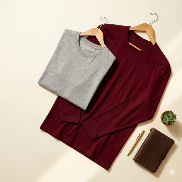 Pure Cotton Long Sleeve T-Shirt