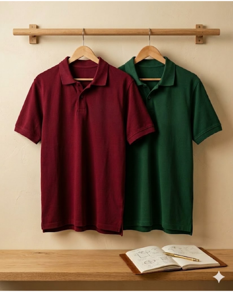 Pure Cotton Collared T-Shirt