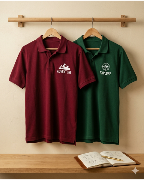 Pure Cotton Collared T-Shirt