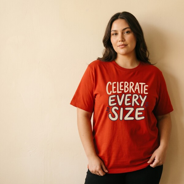 Pure Cotton Plus-Sized Roundneck T-shirts