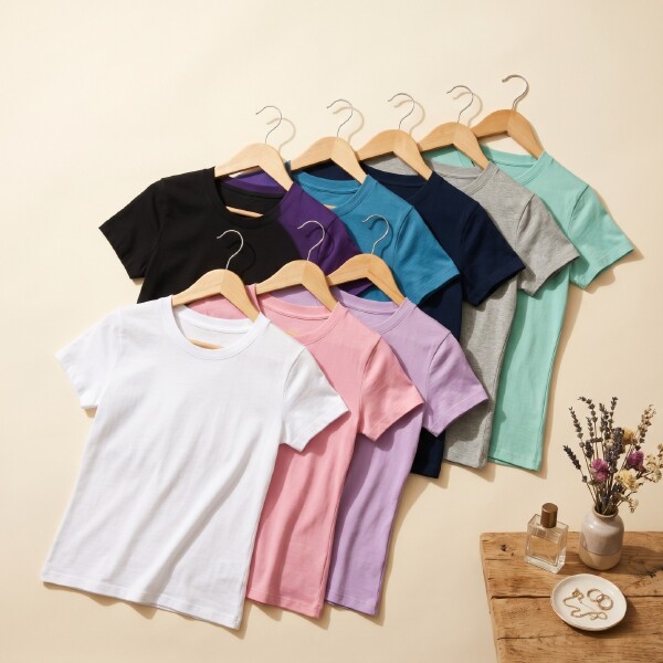 Women's Pure Cotton Round Neck T-shirt