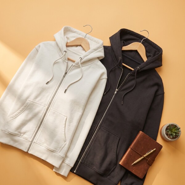 Pure Cotton Hoodie With Zip