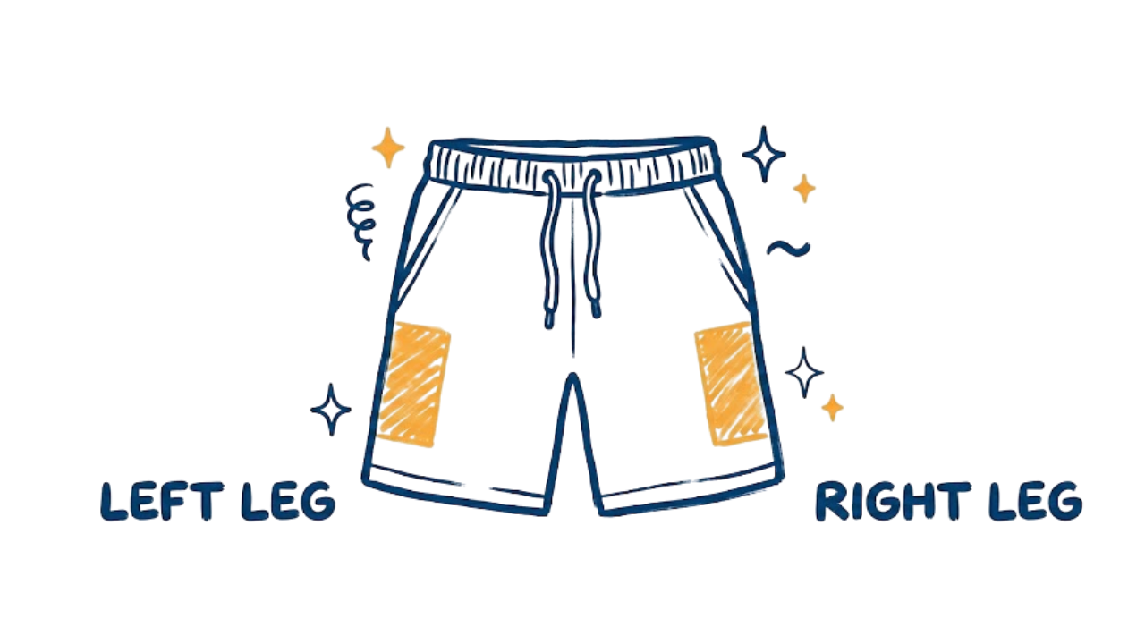 Print placement areas for Pure Cotton Shorts